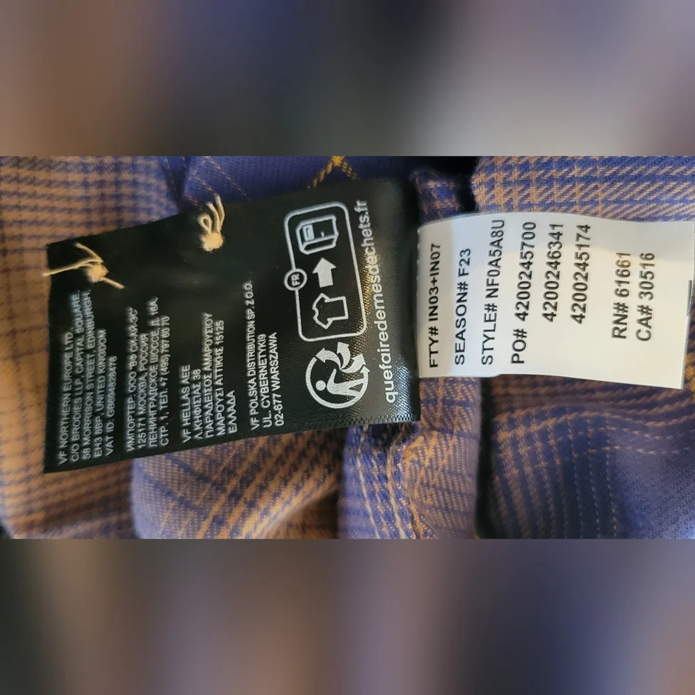 The North Face Mens Arroyo LW Flannel Shirt Size S Almond Butter Plaid‎ NWT